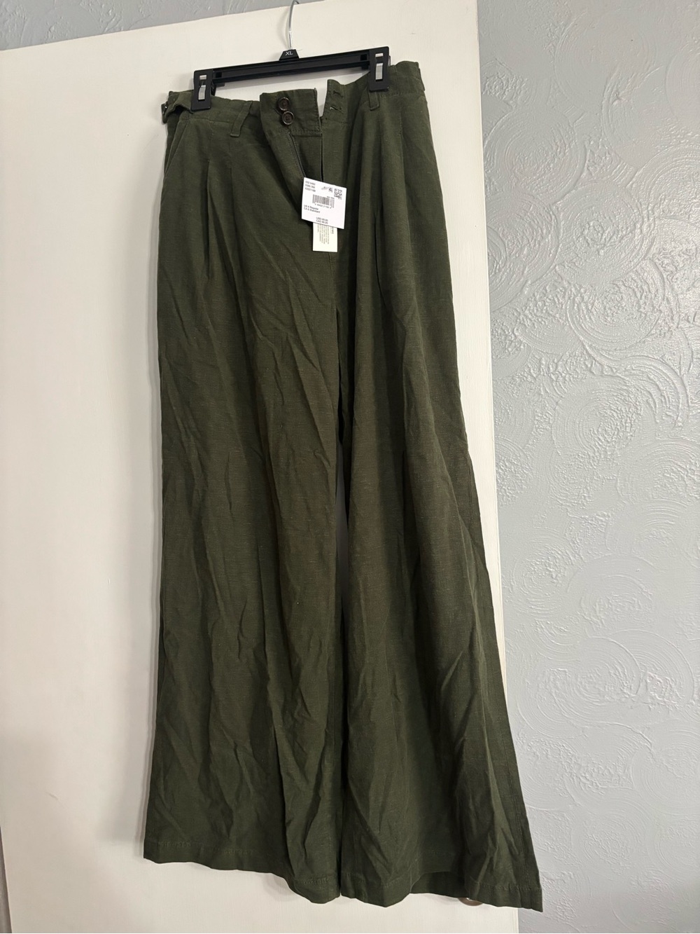 American Eagle Outfitters Olive Green A-Line Wide-Leg Pants